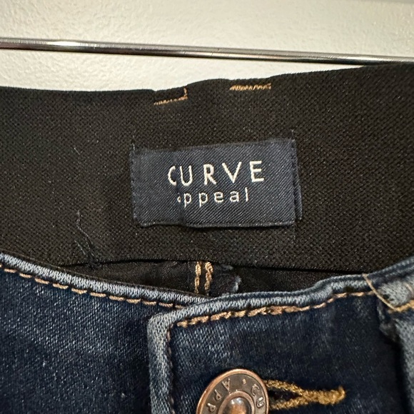 Curve Appeal Dark Wash Skinny Jeans Women’s Size 2/26 Stretch Denim Mid Rise - Picture 2 of 7